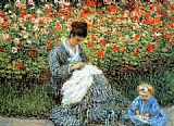 Claude Monet Camille Monet with a child 1875 painting